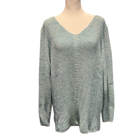 Style & Co Blue Marled Sweater - Picture 1 of 3